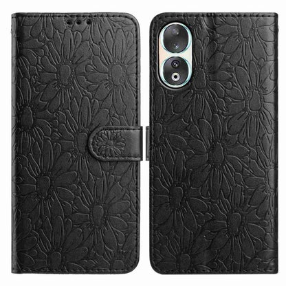 Daisy Embossed Leather Phone Case, For Honor 90