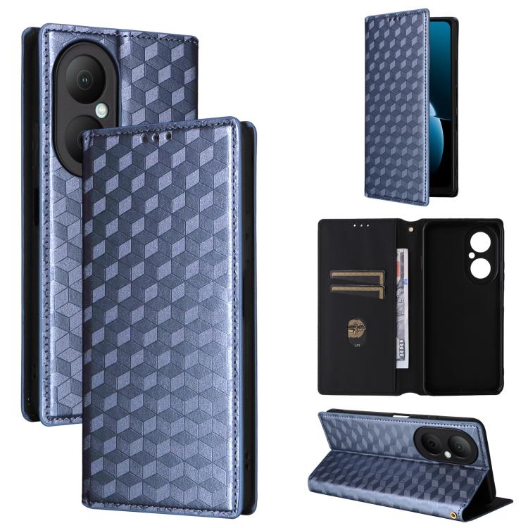 Cubic Grid Texture Flip Leather Phone Case, For Huawei nova 16 SE 4G, For Huawei nova Y74 4G / Enjoy 90 Plus 5G, For Huawei nova 15 Max / Enjoy 90 Pro Max, For Huawei Pura 90 Pro Max 5G, For Huawei Pura 90 Pro 5G, For Huawei Pura 90 5G                 ...