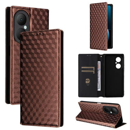 Cubic Grid Texture Flip Leather Phone Case, For Huawei nova 16 SE 4G, For Huawei nova Y74 4G / Enjoy 90 Plus 5G, For Huawei nova 15 Max / Enjoy 90 Pro Max, For Huawei Pura 90 Pro Max 5G, For Huawei Pura 90 Pro 5G, For Huawei Pura 90 5G                 ...