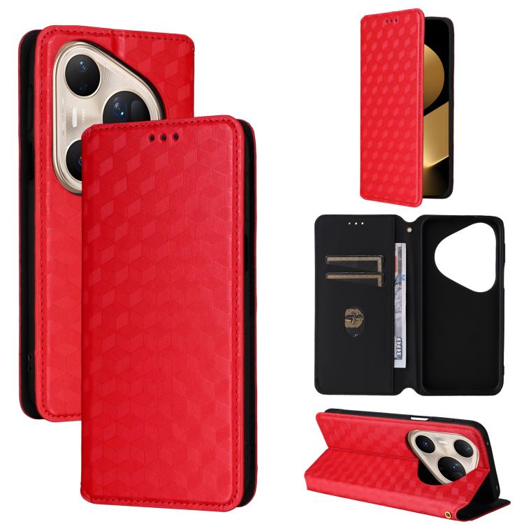 Cubic Grid Texture Flip Leather Phone Case, For Huawei nova 16 SE 4G, For Huawei nova Y74 4G / Enjoy 90 Plus 5G, For Huawei nova 15 Max / Enjoy 90 Pro Max, For Huawei Pura 90 Pro Max 5G, For Huawei Pura 90 Pro 5G, For Huawei Pura 90 5G                 ...