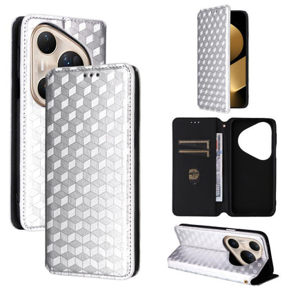 Cubic Grid Texture Flip Leather Phone Case, For Huawei nova 16 SE 4G, For Huawei nova Y74 4G / Enjoy 90 Plus 5G, For Huawei nova 15 Max / Enjoy 90 Pro Max, For Huawei Pura 90 Pro Max 5G, For Huawei Pura 90 Pro 5G, For Huawei Pura 90 5G                 ...