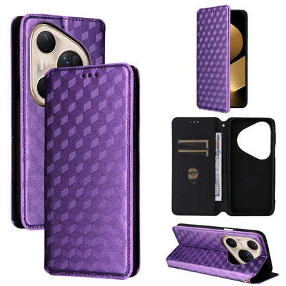 Cubic Grid Texture Flip Leather Phone Case, For Huawei nova 16 SE 4G, For Huawei nova Y74 4G / Enjoy 90 Plus 5G, For Huawei nova 15 Max / Enjoy 90 Pro Max, For Huawei Pura 90 Pro Max 5G, For Huawei Pura 90 Pro 5G, For Huawei Pura 90 5G                 ...