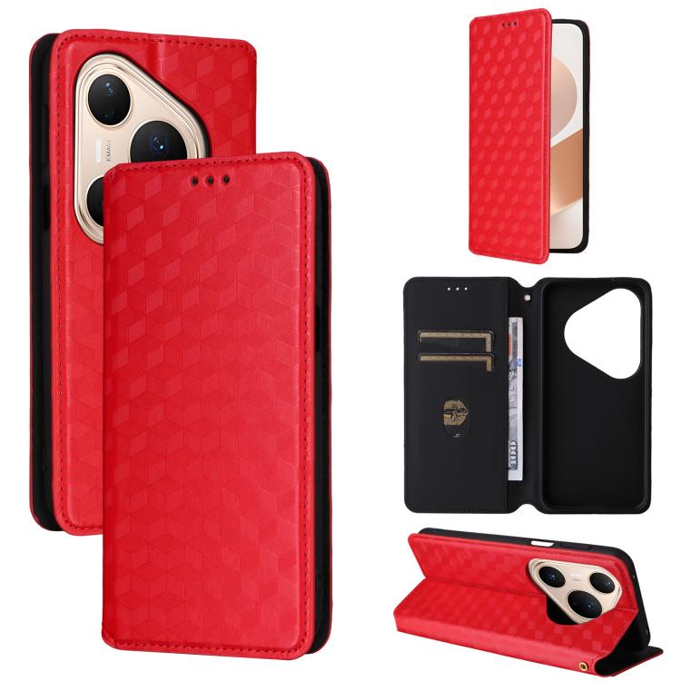 Cubic Grid Texture Flip Leather Phone Case, For Huawei nova 16 SE 4G, For Huawei nova Y74 4G / Enjoy 90 Plus 5G, For Huawei nova 15 Max / Enjoy 90 Pro Max, For Huawei Pura 90 Pro Max 5G, For Huawei Pura 90 Pro 5G, For Huawei Pura 90 5G                 ...