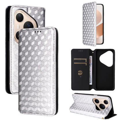 Cubic Grid Texture Flip Leather Phone Case, For Huawei nova 16 SE 4G, For Huawei nova Y74 4G / Enjoy 90 Plus 5G, For Huawei nova 15 Max / Enjoy 90 Pro Max, For Huawei Pura 90 Pro Max 5G, For Huawei Pura 90 Pro 5G, For Huawei Pura 90 5G                 ...