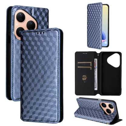 Cubic Grid Texture Flip Leather Phone Case, For Huawei nova 16 SE 4G, For Huawei nova Y74 4G / Enjoy 90 Plus 5G, For Huawei nova 15 Max / Enjoy 90 Pro Max, For Huawei Pura 90 Pro Max 5G, For Huawei Pura 90 Pro 5G, For Huawei Pura 90 5G                 ...