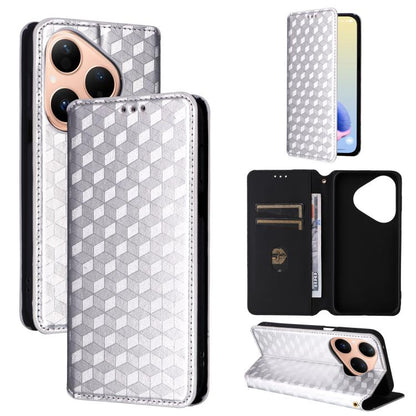 Cubic Grid Texture Flip Leather Phone Case, For Huawei nova 16 SE 4G, For Huawei nova Y74 4G / Enjoy 90 Plus 5G, For Huawei nova 15 Max / Enjoy 90 Pro Max, For Huawei Pura 90 Pro Max 5G, For Huawei Pura 90 Pro 5G, For Huawei Pura 90 5G                 ...