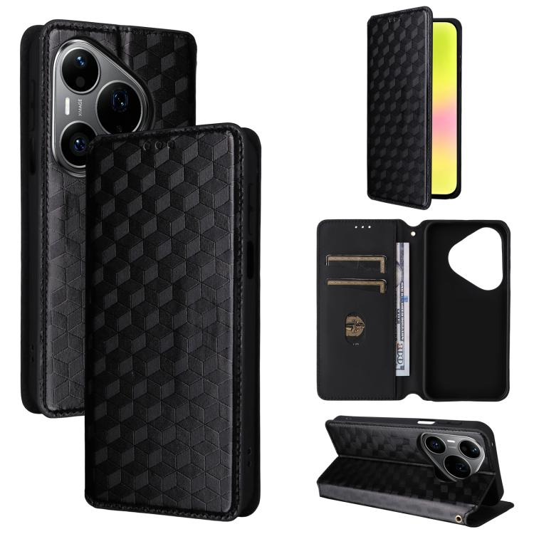 Cubic Grid Texture Flip Leather Phone Case, For Huawei nova 16 SE 4G, For Huawei nova Y74 4G / Enjoy 90 Plus 5G, For Huawei nova 15 Max / Enjoy 90 Pro Max, For Huawei Pura 90 Pro Max 5G, For Huawei Pura 90 Pro 5G, For Huawei Pura 90 5G                 ...
