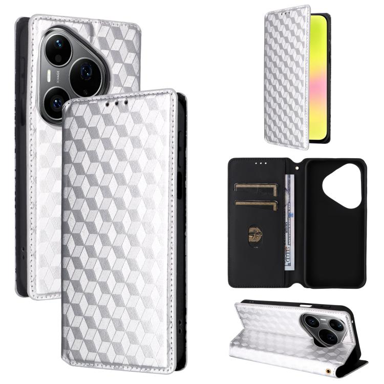 Cubic Grid Texture Flip Leather Phone Case, For Huawei nova 16 SE 4G, For Huawei nova Y74 4G / Enjoy 90 Plus 5G, For Huawei nova 15 Max / Enjoy 90 Pro Max, For Huawei Pura 90 Pro Max 5G, For Huawei Pura 90 Pro 5G, For Huawei Pura 90 5G                 ...