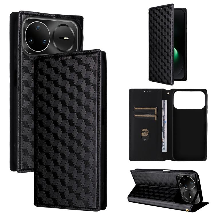 Cubic Grid Texture Flip Leather Phone Case, For Huawei nova 16 SE 4G, For Huawei nova Y74 4G / Enjoy 90 Plus 5G, For Huawei nova 15 Max / Enjoy 90 Pro Max, For Huawei Pura 90 Pro Max 5G, For Huawei Pura 90 Pro 5G, For Huawei Pura 90 5G                 ...