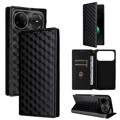 Cubic Grid Texture Flip Leather Phone Case, For Huawei nova 16 SE 4G, For Huawei nova Y74 4G / Enjoy 90 Plus 5G, For Huawei nova 15 Max / Enjoy 90 Pro Max, For Huawei Pura 90 Pro Max 5G, For Huawei Pura 90 Pro 5G, For Huawei Pura 90 5G                 ...