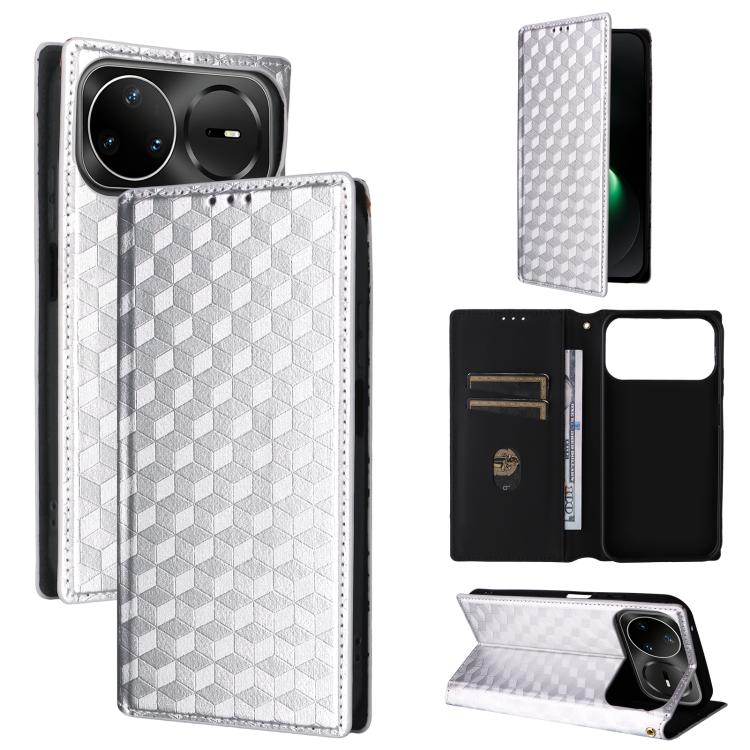 Cubic Grid Texture Flip Leather Phone Case, For Huawei nova 16 SE 4G, For Huawei nova Y74 4G / Enjoy 90 Plus 5G, For Huawei nova 15 Max / Enjoy 90 Pro Max, For Huawei Pura 90 Pro Max 5G, For Huawei Pura 90 Pro 5G, For Huawei Pura 90 5G                 ...