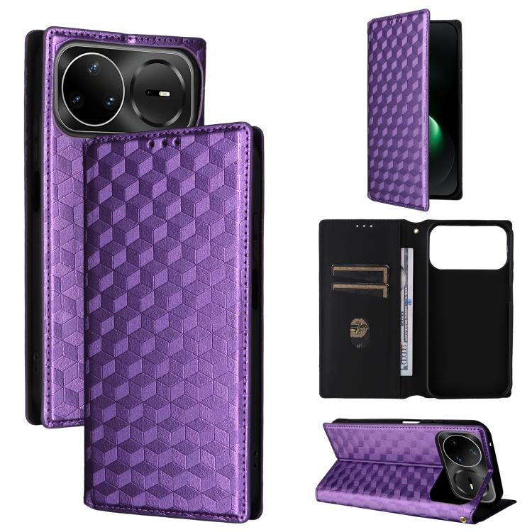 Cubic Grid Texture Flip Leather Phone Case, For Huawei nova 16 SE 4G, For Huawei nova Y74 4G / Enjoy 90 Plus 5G, For Huawei nova 15 Max / Enjoy 90 Pro Max, For Huawei Pura 90 Pro Max 5G, For Huawei Pura 90 Pro 5G, For Huawei Pura 90 5G                 ...