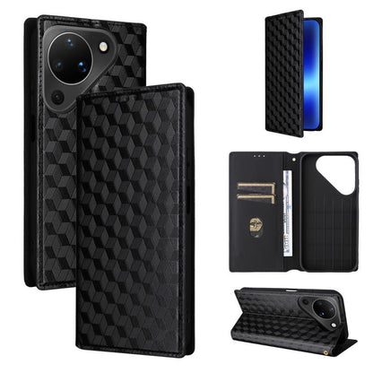 Cubic Grid Texture Flip Leather Phone Case, For Huawei nova 16 SE 4G, For Huawei nova Y74 4G / Enjoy 90 Plus 5G, For Huawei nova 15 Max / Enjoy 90 Pro Max, For Huawei Pura 90 Pro Max 5G, For Huawei Pura 90 Pro 5G, For Huawei Pura 90 5G                 ...