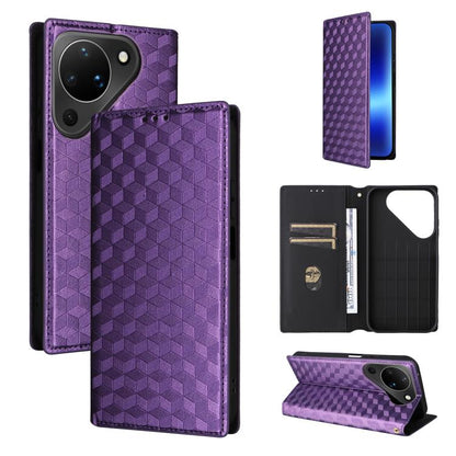 Cubic Grid Texture Flip Leather Phone Case, For Huawei nova 16 SE 4G, For Huawei nova Y74 4G / Enjoy 90 Plus 5G, For Huawei nova 15 Max / Enjoy 90 Pro Max, For Huawei Pura 90 Pro Max 5G, For Huawei Pura 90 Pro 5G, For Huawei Pura 90 5G                 ...