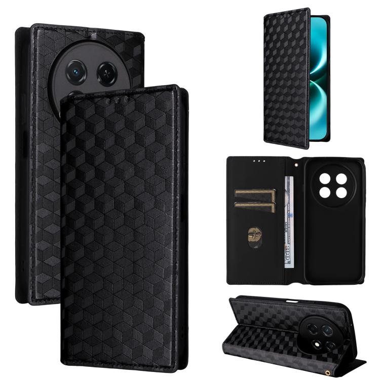 Cubic Grid Texture Flip Leather Phone Case, For Huawei nova 16 SE 4G, For Huawei nova Y74 4G / Enjoy 90 Plus 5G, For Huawei nova 15 Max / Enjoy 90 Pro Max, For Huawei Pura 90 Pro Max 5G, For Huawei Pura 90 Pro 5G, For Huawei Pura 90 5G                 ...