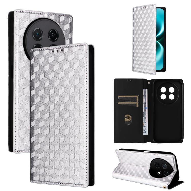 Cubic Grid Texture Flip Leather Phone Case, For Huawei nova 16 SE 4G, For Huawei nova Y74 4G / Enjoy 90 Plus 5G, For Huawei nova 15 Max / Enjoy 90 Pro Max, For Huawei Pura 90 Pro Max 5G, For Huawei Pura 90 Pro 5G, For Huawei Pura 90 5G                 ...