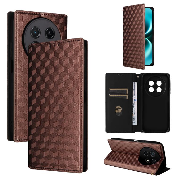 Cubic Grid Texture Flip Leather Phone Case, For Huawei nova 16 SE 4G, For Huawei nova Y74 4G / Enjoy 90 Plus 5G, For Huawei nova 15 Max / Enjoy 90 Pro Max, For Huawei Pura 90 Pro Max 5G, For Huawei Pura 90 Pro 5G, For Huawei Pura 90 5G                 ...