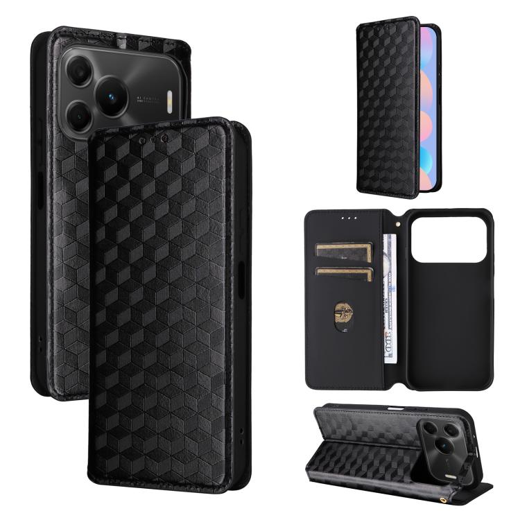 Cubic Grid Texture Flip Leather Phone Case, For Huawei nova 16 SE 4G, For Huawei nova Y74 4G / Enjoy 90 Plus 5G, For Huawei nova 15 Max / Enjoy 90 Pro Max, For Huawei Pura 90 Pro Max 5G, For Huawei Pura 90 Pro 5G, For Huawei Pura 90 5G                 ...