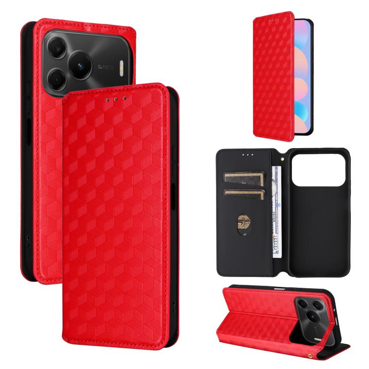Cubic Grid Texture Flip Leather Phone Case, For Huawei nova 16 SE 4G, For Huawei nova Y74 4G / Enjoy 90 Plus 5G, For Huawei nova 15 Max / Enjoy 90 Pro Max, For Huawei Pura 90 Pro Max 5G, For Huawei Pura 90 Pro 5G, For Huawei Pura 90 5G                 ...