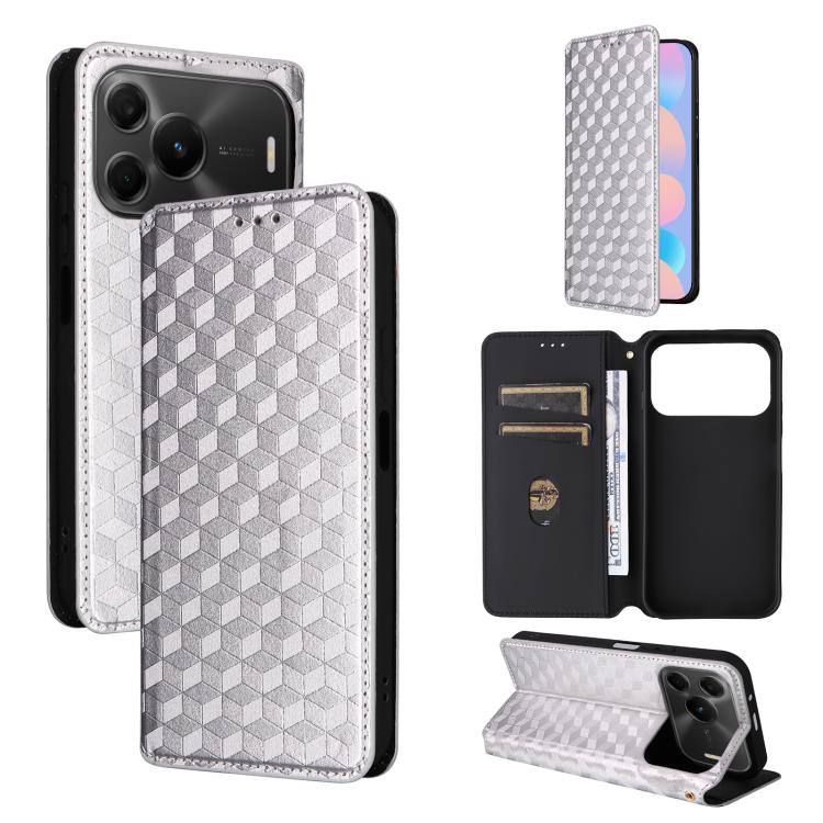 Cubic Grid Texture Flip Leather Phone Case, For Huawei nova 16 SE 4G, For Huawei nova Y74 4G / Enjoy 90 Plus 5G, For Huawei nova 15 Max / Enjoy 90 Pro Max, For Huawei Pura 90 Pro Max 5G, For Huawei Pura 90 Pro 5G, For Huawei Pura 90 5G                 ...