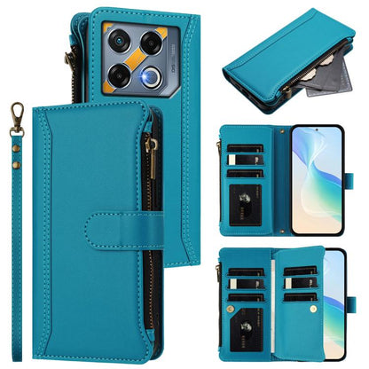 Magnetic Closure 9 Card Slots Zipper Leather Case with Hand Strap, For Infinix Zero 40 5G, For Infinix Zero 40 4G, For Infinix Note 40X 5G, For Infinix Note 40 5G, For Infinix GT 20 Pro 5G, For Infinix Note 40 Pro 4G / 5G, For Infinix Note 40 4G       ...