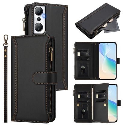 Magnetic Closure 9 Card Slots Zipper Leather Case with Hand Strap, For Infinix Note 30 VIP, For Infinix Hot 30i, For Infinix Hot 30 4G, For Infinix Hot 20 5G, For Infinix Hot 12i / 20i, For Infinix Zero 5G 2023, For Infinix Hot 20 Play                 ...