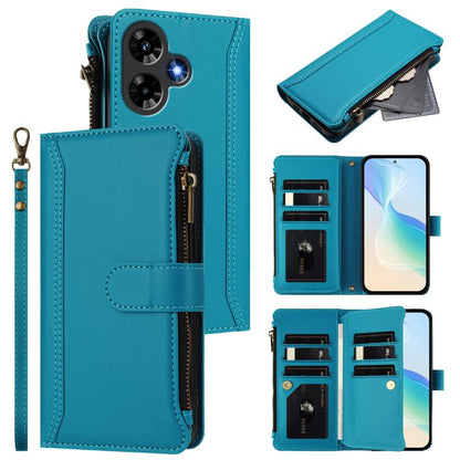 Magnetic Closure 9 Card Slots Zipper Leather Case with Hand Strap, For Infinix Note 30 VIP, For Infinix Hot 30i, For Infinix Hot 30 4G, For Infinix Hot 20 5G, For Infinix Hot 12i / 20i, For Infinix Zero 5G 2023, For Infinix Hot 20 Play                 ...