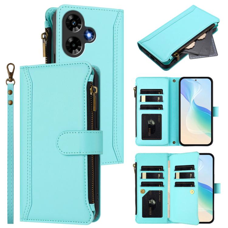 Magnetic Closure 9 Card Slots Zipper Leather Case with Hand Strap, For Infinix Note 30 VIP, For Infinix Hot 30i, For Infinix Hot 30 4G, For Infinix Hot 20 5G, For Infinix Hot 12i / 20i, For Infinix Zero 5G 2023, For Infinix Hot 20 Play                 ...