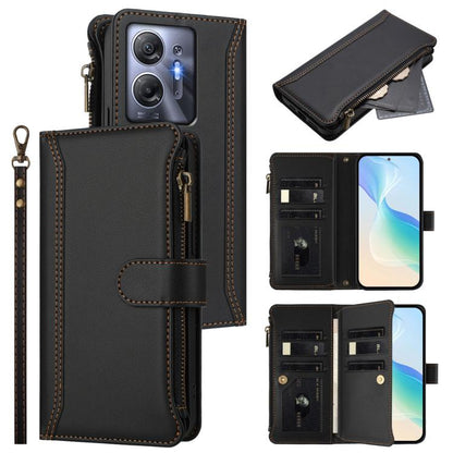 Magnetic Closure 9 Card Slots Zipper Leather Case with Hand Strap, For Infinix Zero 40 5G, For Infinix Zero 40 4G, For Infinix Note 40X 5G, For Infinix Note 40 5G, For Infinix GT 20 Pro 5G, For Infinix Note 40 Pro 4G / 5G, For Infinix Note 40 4G       ...