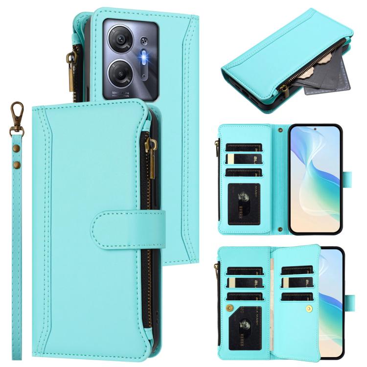 Magnetic Closure 9 Card Slots Zipper Leather Case with Hand Strap, For Infinix Zero 40 5G, For Infinix Zero 40 4G, For Infinix Note 40X 5G, For Infinix Note 40 5G, For Infinix GT 20 Pro 5G, For Infinix Note 40 Pro 4G / 5G, For Infinix Note 40 4G       ...