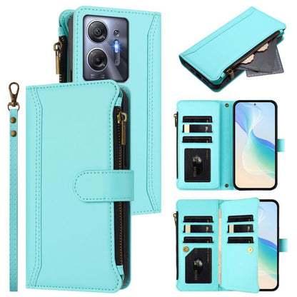 Magnetic Closure 9 Card Slots Zipper Leather Case with Hand Strap, For Infinix Zero 40 5G, For Infinix Zero 40 4G, For Infinix Note 40X 5G, For Infinix Note 40 5G, For Infinix GT 20 Pro 5G, For Infinix Note 40 Pro 4G / 5G, For Infinix Note 40 4G       ...