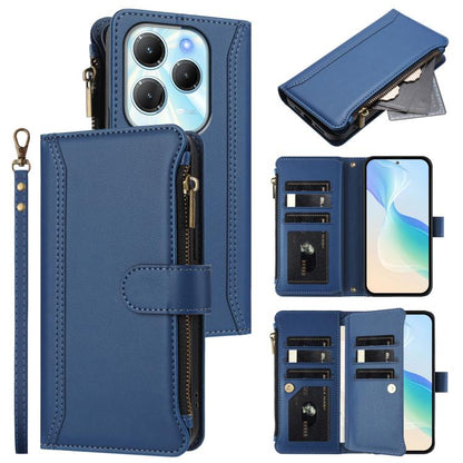 Magnetic Closure 9 Card Slots Zipper Leather Case with Hand Strap, For Infinix Zero 40 5G, For Infinix Zero 40 4G, For Infinix Note 40X 5G, For Infinix Note 40 5G, For Infinix GT 20 Pro 5G, For Infinix Note 40 Pro 4G / 5G, For Infinix Note 40 4G       ...