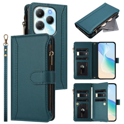 Magnetic Closure 9 Card Slots Zipper Leather Case with Hand Strap, For Infinix Zero 40 5G, For Infinix Zero 40 4G, For Infinix Note 40X 5G, For Infinix Note 40 5G, For Infinix GT 20 Pro 5G, For Infinix Note 40 Pro 4G / 5G, For Infinix Note 40 4G       ...