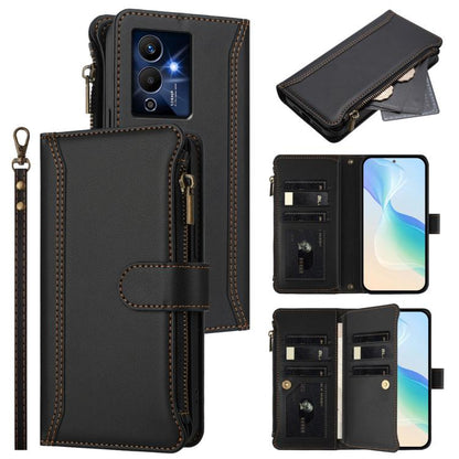 Magnetic Closure 9 Card Slots Zipper Leather Case with Hand Strap, For Infinix Note 30 VIP, For Infinix Hot 30i, For Infinix Hot 30 4G, For Infinix Hot 20 5G, For Infinix Hot 12i / 20i, For Infinix Zero 5G 2023, For Infinix Hot 20 Play                 ...