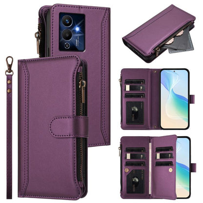 Magnetic Closure 9 Card Slots Zipper Leather Case with Hand Strap, For Infinix Note 30 VIP, For Infinix Hot 30i, For Infinix Hot 30 4G, For Infinix Hot 20 5G, For Infinix Hot 12i / 20i, For Infinix Zero 5G 2023, For Infinix Hot 20 Play                 ...