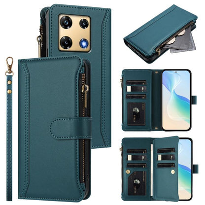 Magnetic Closure 9 Card Slots Zipper Leather Case with Hand Strap, For Infinix Zero 40 5G, For Infinix Zero 40 4G, For Infinix Note 40X 5G, For Infinix Note 40 5G, For Infinix GT 20 Pro 5G, For Infinix Note 40 Pro 4G / 5G, For Infinix Note 40 4G       ...