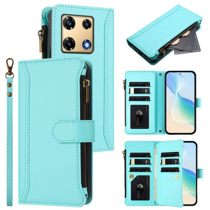 Magnetic Closure 9 Card Slots Zipper Leather Case with Hand Strap, For Infinix Zero 40 5G, For Infinix Zero 40 4G, For Infinix Note 40X 5G, For Infinix Note 40 5G, For Infinix GT 20 Pro 5G, For Infinix Note 40 Pro 4G / 5G, For Infinix Note 40 4G       ...
