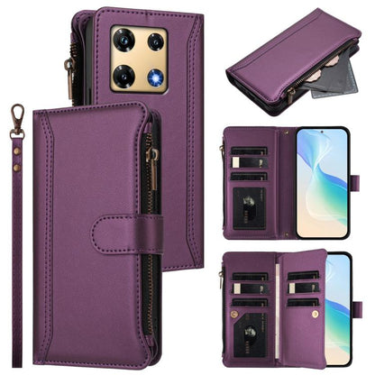 Magnetic Closure 9 Card Slots Zipper Leather Case with Hand Strap, For Infinix Zero 40 5G, For Infinix Zero 40 4G, For Infinix Note 40X 5G, For Infinix Note 40 5G, For Infinix GT 20 Pro 5G, For Infinix Note 40 Pro 4G / 5G, For Infinix Note 40 4G       ...