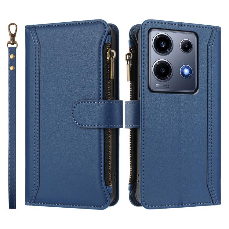 Magnetic Closure 9 Card Slots Zipper Leather Case with Hand Strap, For Infinix Note 30 VIP, For Infinix Hot 30i, For Infinix Hot 30 4G, For Infinix Hot 20 5G, For Infinix Hot 12i / 20i, For Infinix Zero 5G 2023, For Infinix Hot 20 Play                 ...