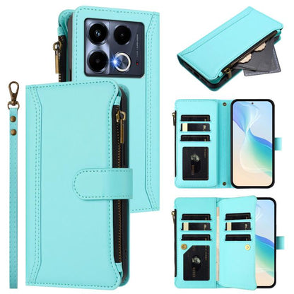Magnetic Closure 9 Card Slots Zipper Leather Case with Hand Strap, For Infinix Zero 40 5G, For Infinix Zero 40 4G, For Infinix Note 40X 5G, For Infinix Note 40 5G, For Infinix GT 20 Pro 5G, For Infinix Note 40 Pro 4G / 5G, For Infinix Note 40 4G       ...