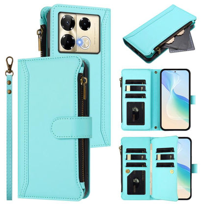 Magnetic Closure 9 Card Slots Zipper Leather Case with Hand Strap, For Infinix Zero 40 5G, For Infinix Zero 40 4G, For Infinix Note 40X 5G, For Infinix Note 40 5G, For Infinix GT 20 Pro 5G, For Infinix Note 40 Pro 4G / 5G, For Infinix Note 40 4G       ...