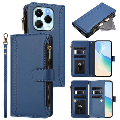 Magnetic Closure 9 Card Slots Zipper Leather Case with Hand Strap, For Infinix Zero 40 5G, For Infinix Zero 40 4G, For Infinix Note 40X 5G, For Infinix Note 40 5G, For Infinix GT 20 Pro 5G, For Infinix Note 40 Pro 4G / 5G, For Infinix Note 40 4G       ...