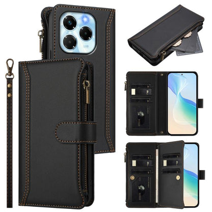 Magnetic Closure 9 Card Slots Zipper Leather Case with Hand Strap, For Infinix Zero 40 5G, For Infinix Zero 40 4G, For Infinix Note 40X 5G, For Infinix Note 40 5G, For Infinix GT 20 Pro 5G, For Infinix Note 40 Pro 4G / 5G, For Infinix Note 40 4G       ...