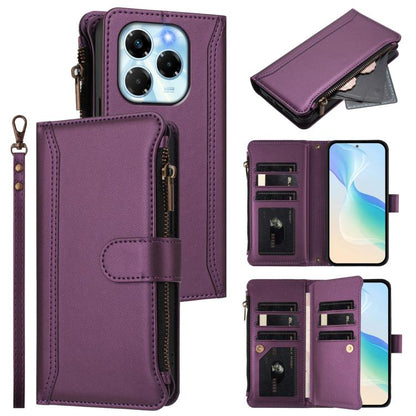 Magnetic Closure 9 Card Slots Zipper Leather Case with Hand Strap, For Infinix Zero 40 5G, For Infinix Zero 40 4G, For Infinix Note 40X 5G, For Infinix Note 40 5G, For Infinix GT 20 Pro 5G, For Infinix Note 40 Pro 4G / 5G, For Infinix Note 40 4G       ...