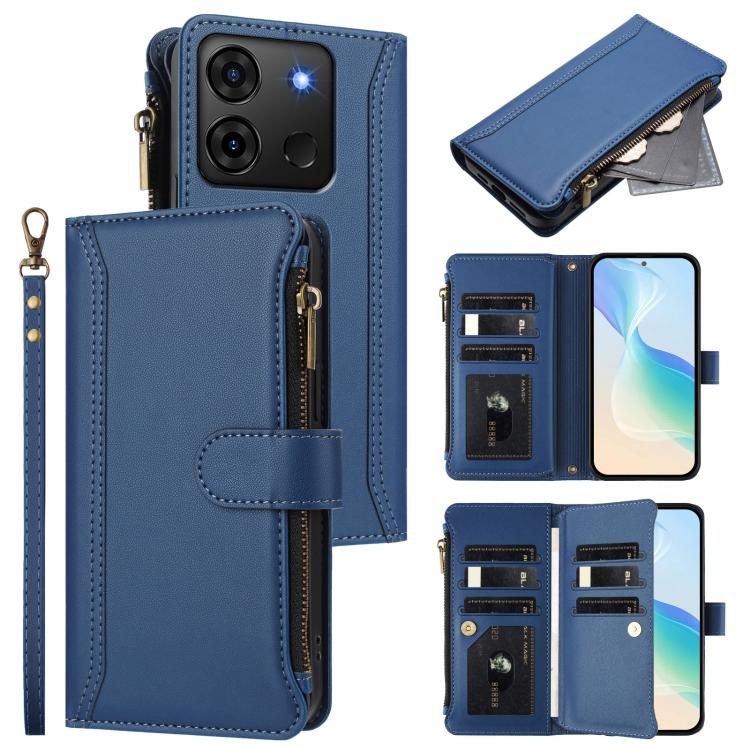 Magnetic Closure 9 Card Slots Zipper Leather Case with Hand Strap, For Infinix Zero 40 5G, For Infinix Zero 40 4G, For Infinix Note 40X 5G, For Infinix Note 40 5G, For Infinix GT 20 Pro 5G, For Infinix Note 40 Pro 4G / 5G, For Infinix Note 40 4G       ...