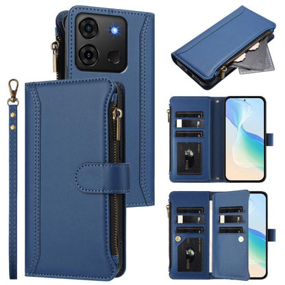 Magnetic Closure 9 Card Slots Zipper Leather Case with Hand Strap, For Infinix Zero 40 5G, For Infinix Zero 40 4G, For Infinix Note 40X 5G, For Infinix Note 40 5G, For Infinix GT 20 Pro 5G, For Infinix Note 40 Pro 4G / 5G, For Infinix Note 40 4G       ...
