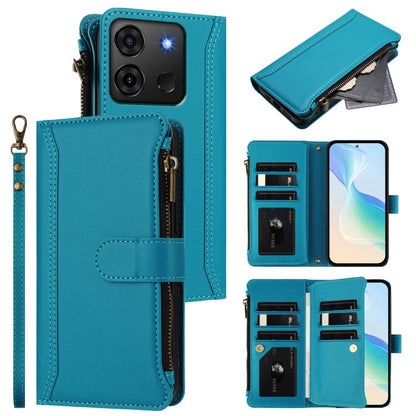 Magnetic Closure 9 Card Slots Zipper Leather Case with Hand Strap, For Infinix Zero 40 5G, For Infinix Zero 40 4G, For Infinix Note 40X 5G, For Infinix Note 40 5G, For Infinix GT 20 Pro 5G, For Infinix Note 40 Pro 4G / 5G, For Infinix Note 40 4G       ...