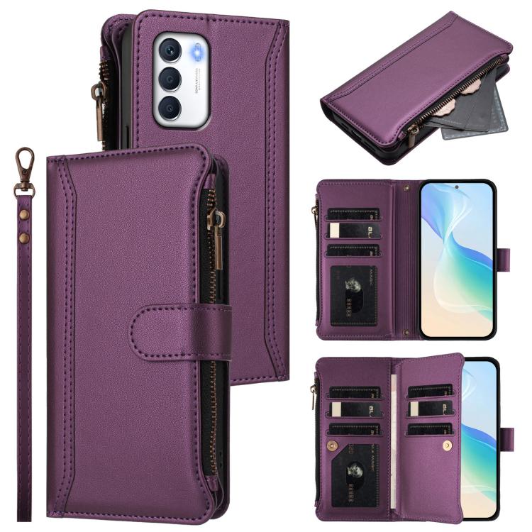 Magnetic Closure 9 Card Slots Zipper Leather Case with Hand Strap, For Infinix Note 30 VIP, For Infinix Hot 30i, For Infinix Hot 30 4G, For Infinix Hot 20 5G, For Infinix Hot 12i / 20i, For Infinix Zero 5G 2023, For Infinix Hot 20 Play                 ...