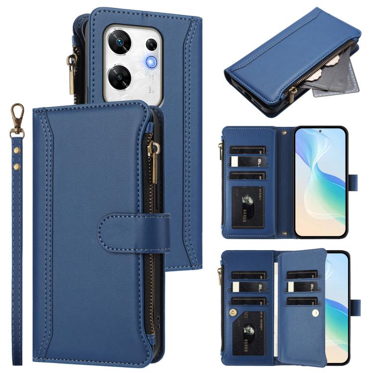 Magnetic Closure 9 Card Slots Zipper Leather Case with Hand Strap, For Infinix Zero 40 5G, For Infinix Zero 40 4G, For Infinix Note 40X 5G, For Infinix Note 40 5G, For Infinix GT 20 Pro 5G, For Infinix Note 40 Pro 4G / 5G, For Infinix Note 40 4G       ...