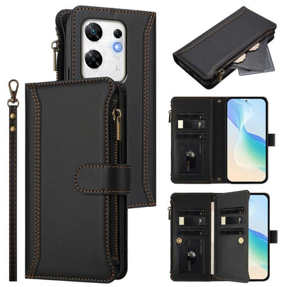 Magnetic Closure 9 Card Slots Zipper Leather Case with Hand Strap, For Infinix Zero 40 5G, For Infinix Zero 40 4G, For Infinix Note 40X 5G, For Infinix Note 40 5G, For Infinix GT 20 Pro 5G, For Infinix Note 40 Pro 4G / 5G, For Infinix Note 40 4G       ...